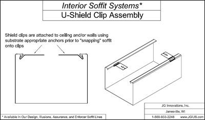Interior Soffit Systems U-Shield Clip Assembly